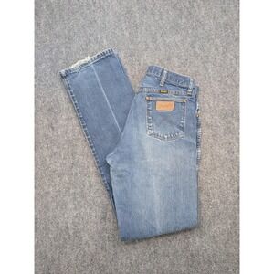 Vintage Wrangler Jeans Mens 30x37 High Rise Straight Leg Distressed Denim 90s